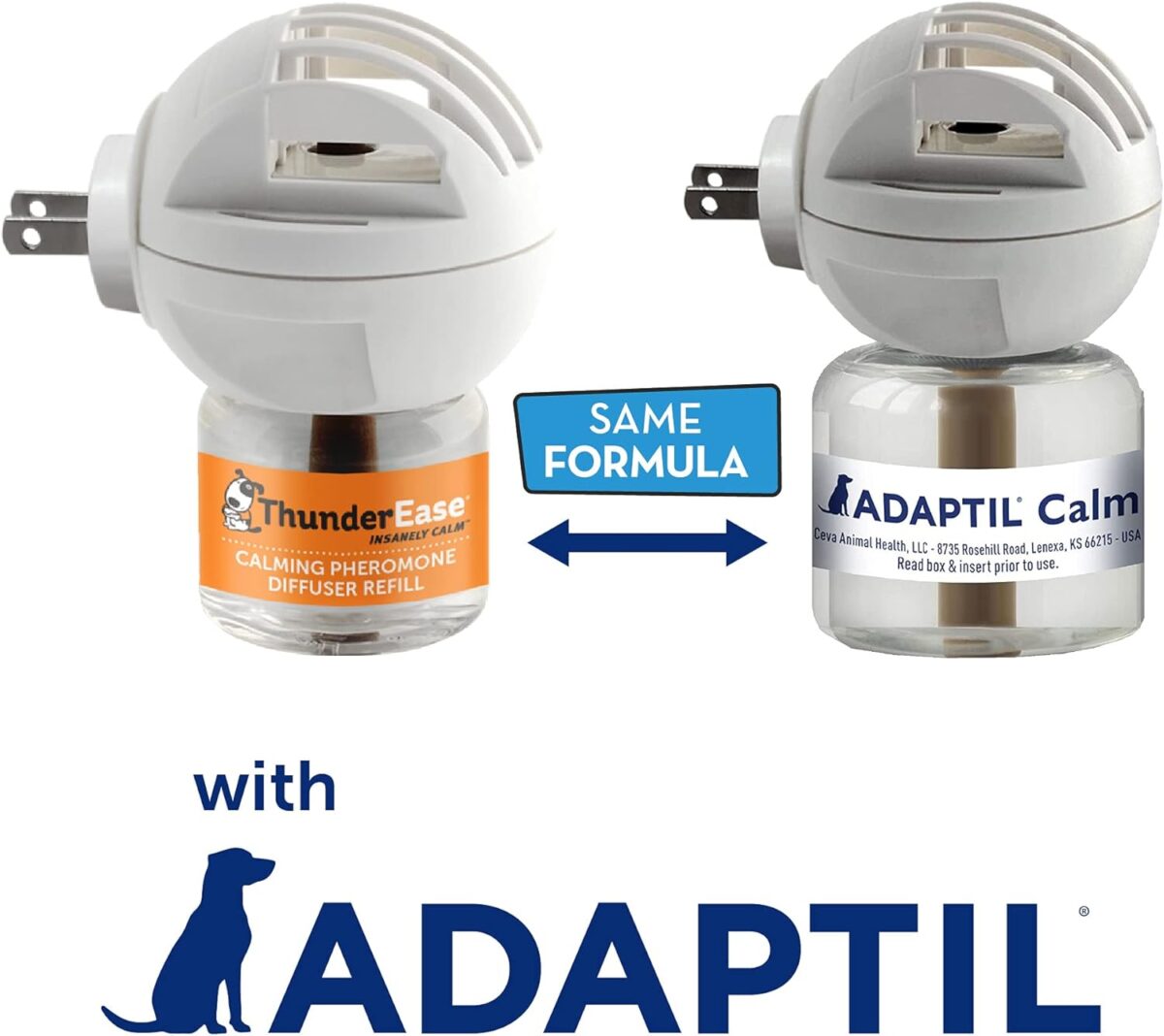 ThunderEase Dog Calming Pheromone Diffuser Kit | Powered by ADAPTIL | Vet Recommended to Relieve Separation Anxiety, Stress Barking & Chewing, and Fear of Fireworks & Thunderstorms (30 Day Supply) - Image 4