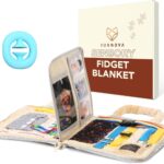 VonNova Fidget Blanket - Dementia Products for Elderly - Fidget Blanket for Adults with Dementia - Alzheimers Activities - Lap Blankets for Elderly - Busy Board