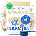 Native Pet Bone Broth for Dogs and Cats - Chicken Bone Broth Powder Dog Food Toppers for Picky Eaters - Provides Extra Nutrition for Joint Strength, Immune Support & Heart Health - 48 Scoops