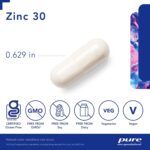 Pure Encapsulations Zinc 30 mg - Supplement for Immune System Support, Growth and Development, and Wound Healing* - with Zinc Picolinate 30 mg - 60 Capsules - Image 3