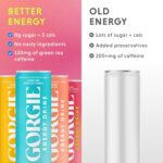 GORGIE Bestsellers Variety, Sugar-Free Natural Energy Drink Sparkling, Healthy Energy Drinks - Green Tea, Biotin, B Vitamins -150mg Caffeine, Vegan, & Low Calorie (Pack of 12) - Image 6