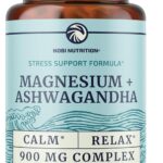 Magnesium Ashwagandha | Calming Magnesium Supplement for Adults | Relax, Rest, Calm Mood & Sleep Support | Mag Citrate & Oxide 400 mg + Ashwagandha 500 mg | Muscle Health & Stress Relief | 120 Ct