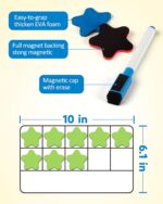 Coogam Magnetic Ten-Frame Set, Math Manipulative EVA Number Counting Games, Montessori Educational Toy Gift for Kindergarten Classroom Kids 3 4 5 Year Old - Image 6