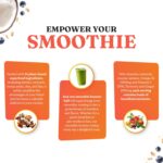 Superfood Smoothie Booster - 12 Servings - Healthy Vegan Gluten Free Smoothie Mix - Fiber Supplement Plant Protein Smoothie - Fruit, Coconut, Ginger, Turmeric, Flax and Chia Seeds Smoothie - Image 7
