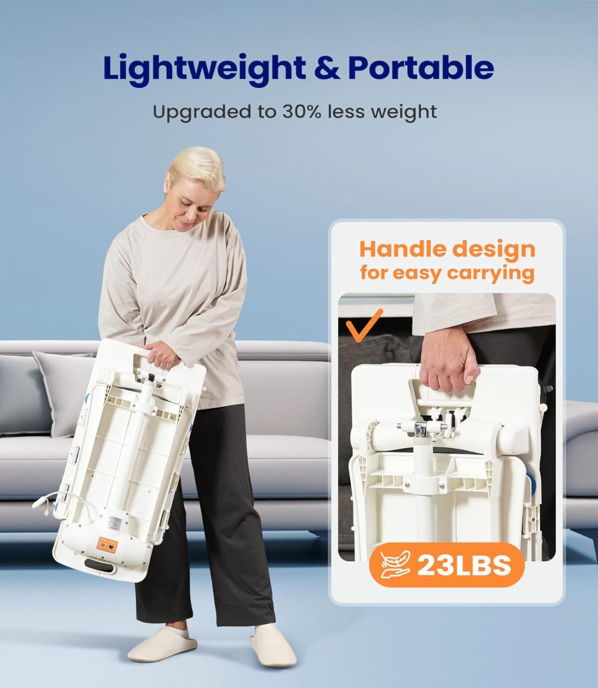 Lightweight Electric Chair Lift, Lift Elderly from Floor, Remote Control Floor Lift, Fall Assist Devices, Item Weight 23 LBS, Support Up to 300 LBS, Waterproof Suction Cups, AX07 - Image 3