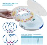 EziMedPil Automatic Pill Dispenser w/Audio & Visual Alerts, up to 6 Alarms/day, Easy-Read LCD Display, 6 Dosage Templates, Lock Medication Dispenser w/Key for Vitamins, Prescriptions & More, Clear Lid - Image 5