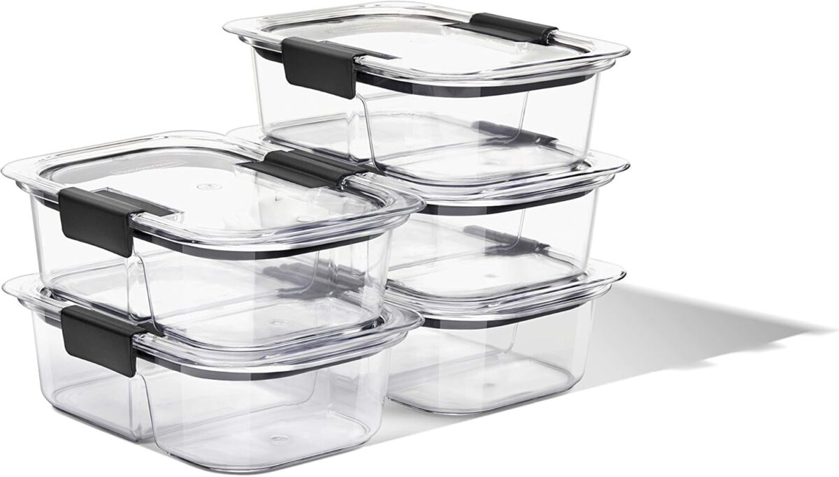 Rubbermaid Brilliance Meal Prep Containers, 2-Compartment Food Storage Containers, 2.85 Cup, 5-Pack - Image 2