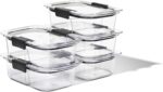 Rubbermaid Brilliance Meal Prep Containers, 2-Compartment Food Storage Containers, 2.85 Cup, 5-Pack - Image 2