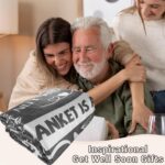 Healing Hug Blanket 60"x50", Inspirational Gifts for Men, Comfort Items Chemo Patients, After Surgery Recovery Gifts, Cancer Get Well Gifts for Men, Grey - Image 4