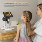 Elikliv Microscope, LCD Digital Coin Microscope 1000x, Coin Magnifier with 8 Adjustable LED Lights, PC View Compatible with Windows/MacBook, EDM4, 4.3 Inch - Image 6
