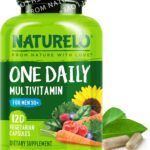 NATURELO Mens Multivitamins for Men 50+ - One Daily Multivitamin for Men with Vitamins, Minerals & Organic Whole Foods, Boost Energy & Health, Non-GMO, 120 Vegetarian Capsules