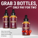 Liquid Magnesium Glycinate Drops with Vitamin B6 - Magnesium Supplement 500mg & Vitamin B6 100mg | Non-GMO No Gluten | Stress Relief | Sleep & Relaxation | Muscle & Heart Support | Natural & Vegan - Image 2
