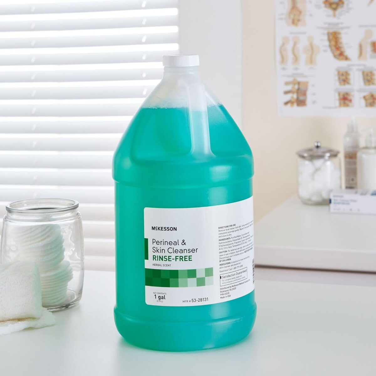 McKesson Perineal Skin Cleanser, 1 Gallon [Pack of 1] Rinse-Free Body Wash for Incontinence or Ostomy Care, Herbal Scent - Image 5