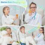 Sundaymot Doctor Kit for Kids, 34 Pcs Pretend Playset for Toddlers, Doctor kit for Toddlers 3-5, with Medical Bag, Stethoscope and Other Accessories, for Boys and Girls Fun Role Playing Game - Image 2