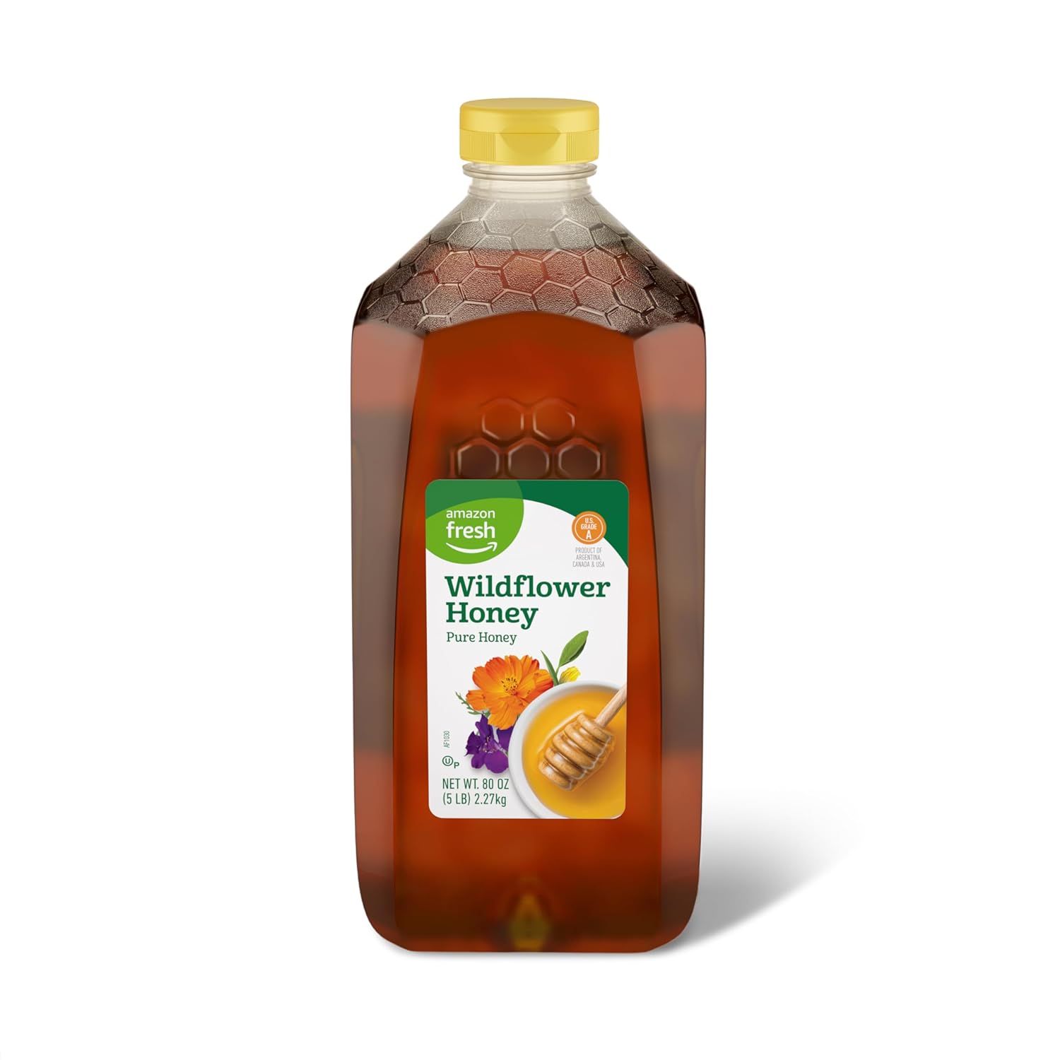 71E1Dxqx-eL._SL1500_.jpg Amazon Fresh, Wildflower Honey, 80 Oz (Previously Happy Belly, Packaging May Vary) - Image 1