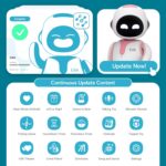 Eilik – Touch Interactive Toys, Cute Robot Pets with Abundant Emotions. Idle Animations&Mini-Games, Unique Gift for Girls & Boys. Support Update.(Blue + Pink Combination) - Image 6