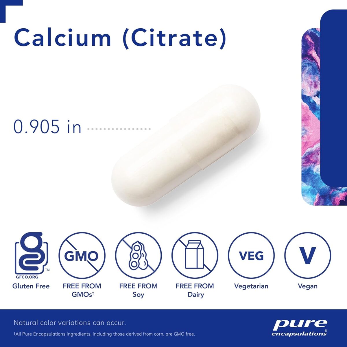 Pure Encapsulations Calcium (Citrate) - Supplement for Bone, Teeth, Colon, and Cardiovascular Health Support* - with Premium Calcium Citrate - 60 Capsules - Image 3