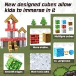 Magnetic Blocks-Build Mine Magnet World Edition, Magnetic Toys for Boys & Girls Age 3-4 4-5 6-8,STEM Montessori Sensory Toys for Toddlers Gifts for 3+ Years Old,48PCS Fidget 1" Cubes Construction Toy - Image 3
