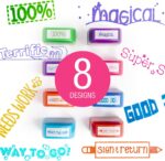 Teacher Stamps - Self Inking Motivational Encouraging and Colorful Set for School Classroom and Homeschool Setting (Set of 8) - Image 2