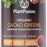 Raw Organic Cacao Powder & Super Greens - Fermented Superfood Blend with Digestive Enzymes, Prebiotic Fiber & Antioxidants - Organic, Non-GMO, Gluten Free, Vegan - Chocolate, 30 Servings, 8.47oz