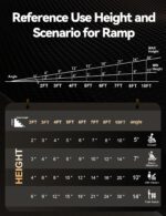FACHNUO 2 Feet Portable Wheelchair Ramp, Non-Skid Aluminum Handicap Ramps with Handle, Folding Threshold Wheel Chair Ramp for Home Steps, Stairs, Entry, Threshold, Doorways, Scooter, 800LBS Capacity - Image 8