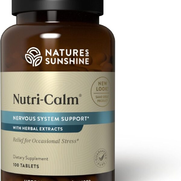 Nature's Sunshine Nutri-Calm- Herbal Stress Relief Supplement for Natural Anxiety Relief, Mood Support and Boost, Nervous System Support, Sleep Aid 100 Count