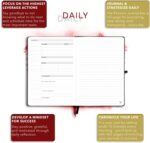 The Phoenix Journal - Best Daily Goal Planner, Organizer, & Calendar for Goal Setting, Gratitude, Happiness, & Productivity - Vision Board & Habit Tracking - 12 Weeks, Undated, Hardcover - Black - Image 4