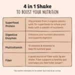 KOS Vegan Protein Powder, Chocolate USDA Organic - Low Carb Pea Protein Blend, Plant Based Superfood with Vitamins & Minerals - Keto, Soy, Gluten Free - Meal Replacement for Women & Men - 10 Servings - Image 4