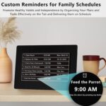 19 Alarms Digital Clock with Voice Talking Time, Auto DST, 20 Custom Reminders, 10-Level Auto Dimmer, 6 Display Modes, Day Date Calendar Clock for Seniors Dementia Alzheimers'- 7 Inch with Remote - Image 7
