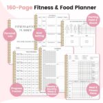 Fitness & Food Journal for Women, Undated 150-day Workout & Wellness Planner with Measuring Tape, Pink Weight Loss Journal for Setting Goals Tracking Exercise Training Diet Progress (9.5’’*7’’) - Image 5
