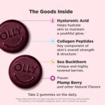 OLLY Glowing Skin Collagen Gummy, Hydrated, Youthful Skin, Hyaluronic Acid, Sea Buckthorn, Chewable Supplement, Berry, 25 Day Supply - 50 Count - Image 2