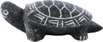 Handcrafted Natural Stone Turtle Statue, 3.5“ Mini Stone Turtle Ornament, Chinese Feng Shui Stone Sculpture for Home Office Decor, Cute Garden Stone Carving Turtle Meaningful Good Lucky Gift - Image 4