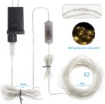 2 Pack Fairy String Lights Plug in, 33Ft 100 Micro Starry LED Twinkle Fairy Lights IP68 Full Waterproof with Remote for Bedroom Garden Christmas Decor (Warm White) - Image 7