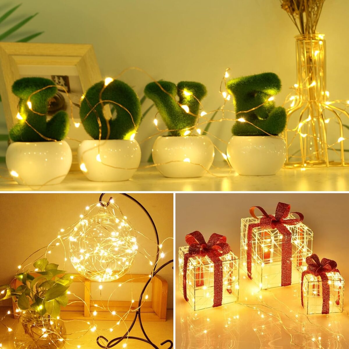 kolpop 30 Pack LED Fairy Lights Battery Operated, 7FT 20 LED Mini Twinkle String Lights Battery Powered Waterproof for Christmas Mason Jars Party (Warm White) - Image 5