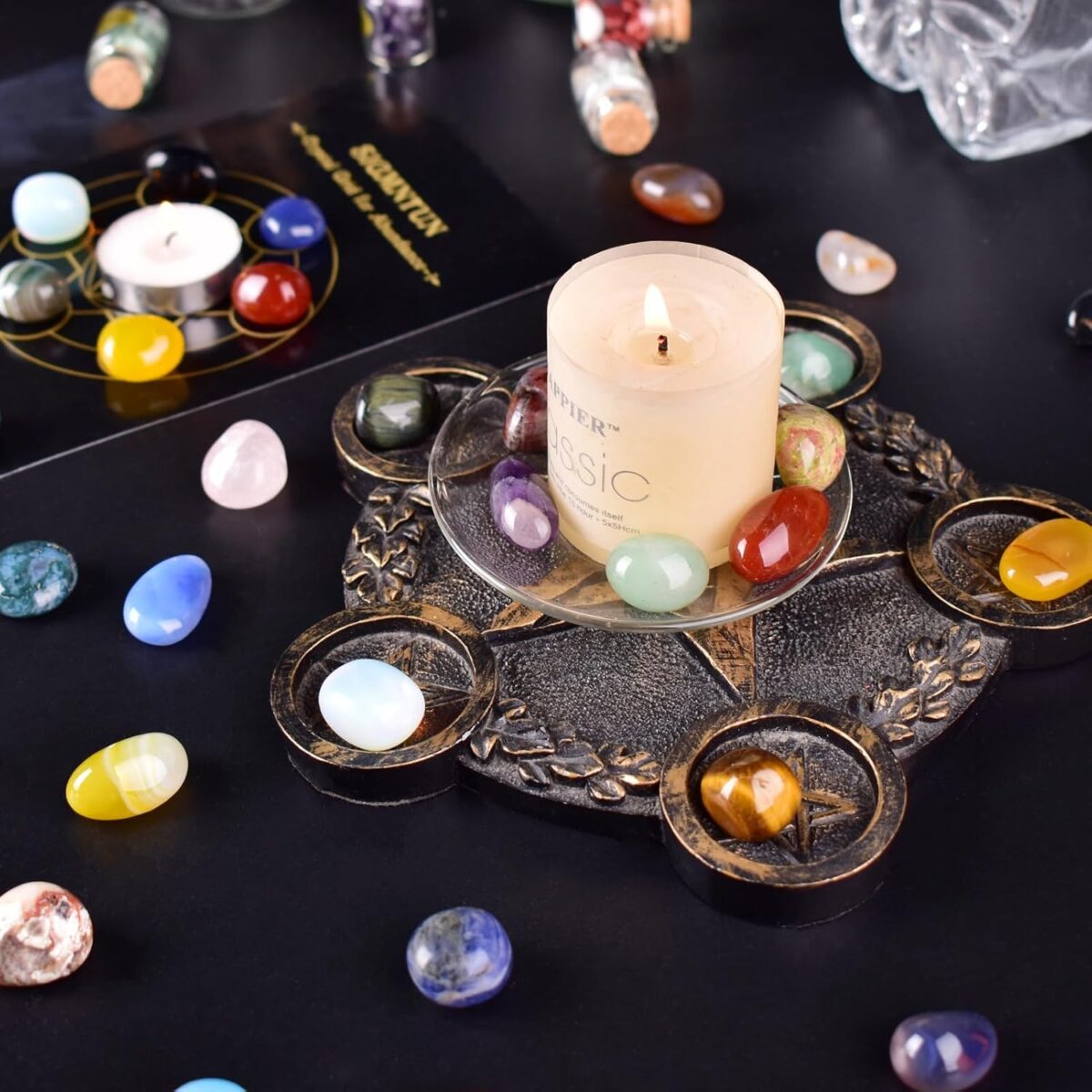 Polished Multicolor Healing Crystal Stone Set, 72 Pcs, 0.5" Handpicked Tumbled Stones for Healing, Reiki, Meditation, Crafting, Home Decor, Ethically Sourced, Multicolor - Image 3