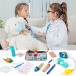Sundaymot Doctor Kit for Kids, 34 Pcs Pretend Playset for Toddlers, Doctor kit for Toddlers 3-5, with Medical Bag, Stethoscope and Other Accessories, for Boys and Girls Fun Role Playing Game - Image 4