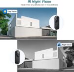 Wireless Wi-Fi Video Doorbell Camera with Two Way Audio, AI Motion Detection, Night Vision and Cloud Storage, 2.4G Wi-Fi only - Image 3