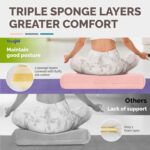 Yes4All Triple-Layer Sponge Yoga Bolster Pillow for Restorative Yoga & Meditation - Versatile Yoga Support Pillow, Balance & Poses Modification - Image 3
