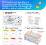 700 Family Conversation Cards, Fun Conversation Starters for Families, Play Dinner Table Games, Family Talking Cards, Color-Coded Across 6 Topics, Take Anywhere - Image 3