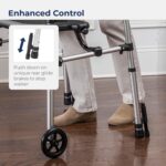 Drive Medical 10233 Clever Lite Foldable Rollator Walker, Gray - Image 3