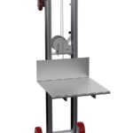 Vestil ALLW-2020-FW Aluminum Lite Load Lift With Winch and Fixed Wheels 20 In. x 20 In. Platform 400 Lb. Capacity Silver