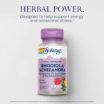SOLARAY Rhodiola Schizandra - Rhodiola Rosea Extract - Energy Support and Occasional Stress Relief Supplement - Vegan, Lab Verified, 60-Day Guarantee - 60 Servings, 60 VegCaps - Image 3