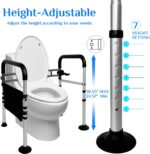 Toilet Safety Rails & Frames for Seniors,330 LBS Adjustable Foldable Toilet Safety Frame with Arms,Stand Alone,Stand Up Assistat for Seniors,with Sack,Fit Any Toilet,Easy Installation - Image 6