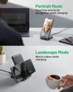 INIU Wireless Charger, 15W Fast Qi-Certified Wireless Charging Station with Sleep-Friendly Adaptive Light Compatible with iPhone 16 15 14 13 Pro XS 8 Plus Samsung Galaxy S25 S24 S23 Note 20 Google etc - Image 7