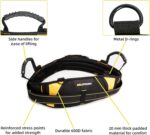 MELOTOUGH Padded Electrician Tool Belt Tradesman Pro Padded Tool Belt With Back Support Heavy Foam Padding Carrying Handle,4 Suspenders D ring hook (XXL) - Image 3
