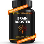 Vital Vitamins Brain Supplements for Memory & Focus - Nootropics Brain Support for Clarity, & Energy - with Ginkgo Biloba, Rhodiola Extract - 30 Capsules