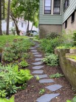 Gardener's Supply Company Flagstone Recycled Rubber Stepping Stone For Garden Walkway | Outdoor Patio Decor & Lawn Pathway Landscaping Stepping Blocks | Eco-Friendly Recycled Rubber - 17"W X 1/2 Thick - Image 7