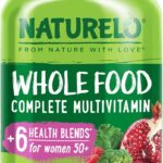 NATURELO Whole Food Multivitamin for Women 50+ (Iron Free) with Vitamins, Minerals, & Organic Extracts - Supplement for Post Menopausal Women Over 50 - No GMO - 120 Vegan Capsules