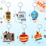 Henoyso 36 Pcs Teacher Keychain Bulk Teachers Appreciation Gifts in Bulk Teacher Gifts Bulk - Image 2