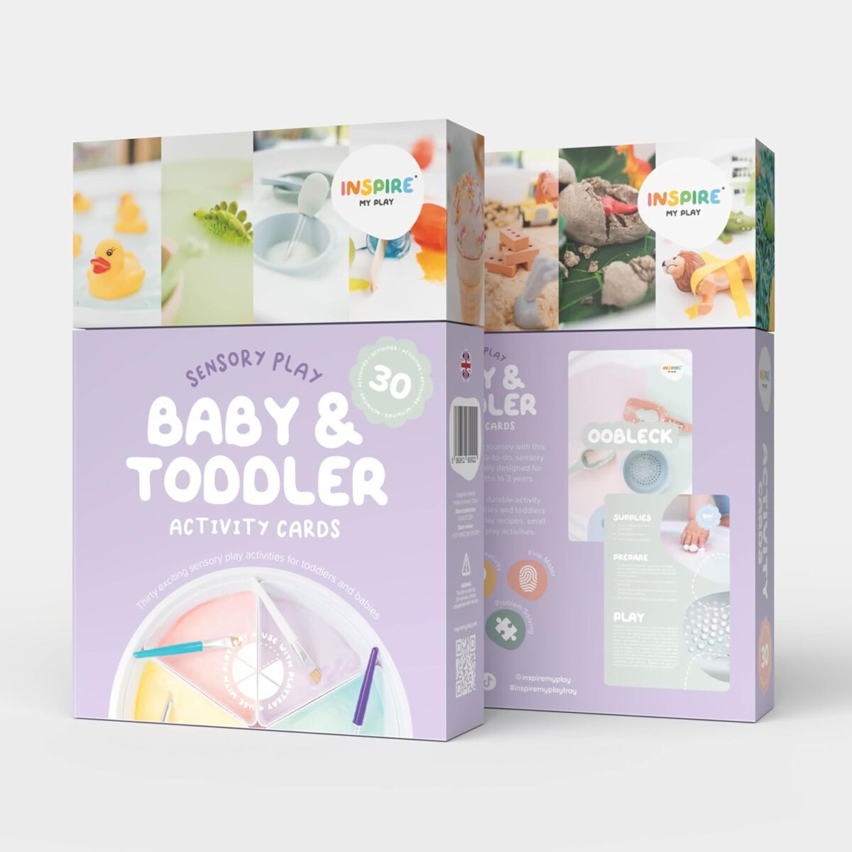 Inspire My PLAY - 30 x Baby and Toddler Sensory Play Activity Cards - Inspiration for Creative Play Activities - Sensory Cards for Babies Learning - Image 8